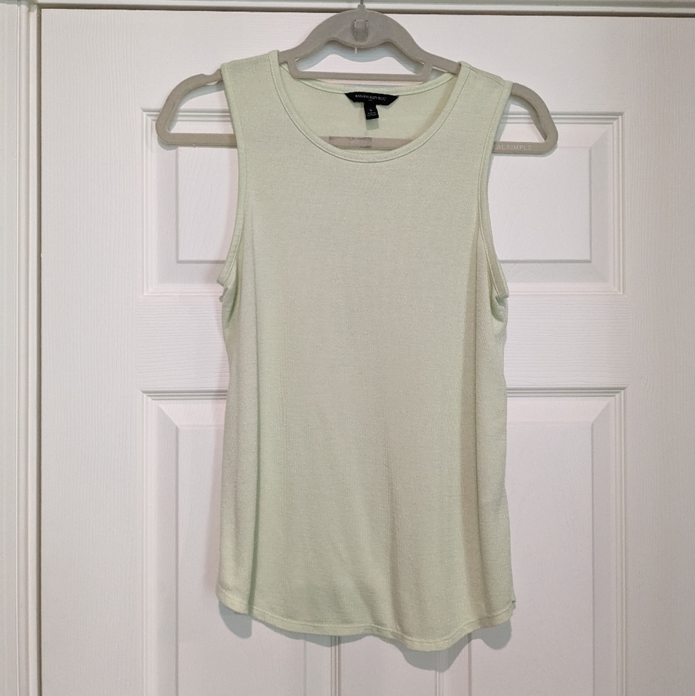 Banana Republic Light Lime Knit Tank Top, Small
